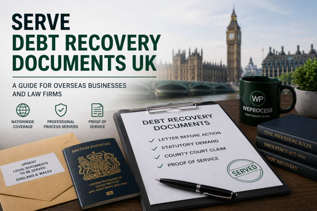 Serve Debt Recovery Documents UK