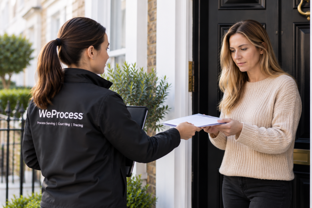Divorce Papers UK – Professional Process Serving by WeProcess WeProcess professional process server delivering divorce papers in the UK